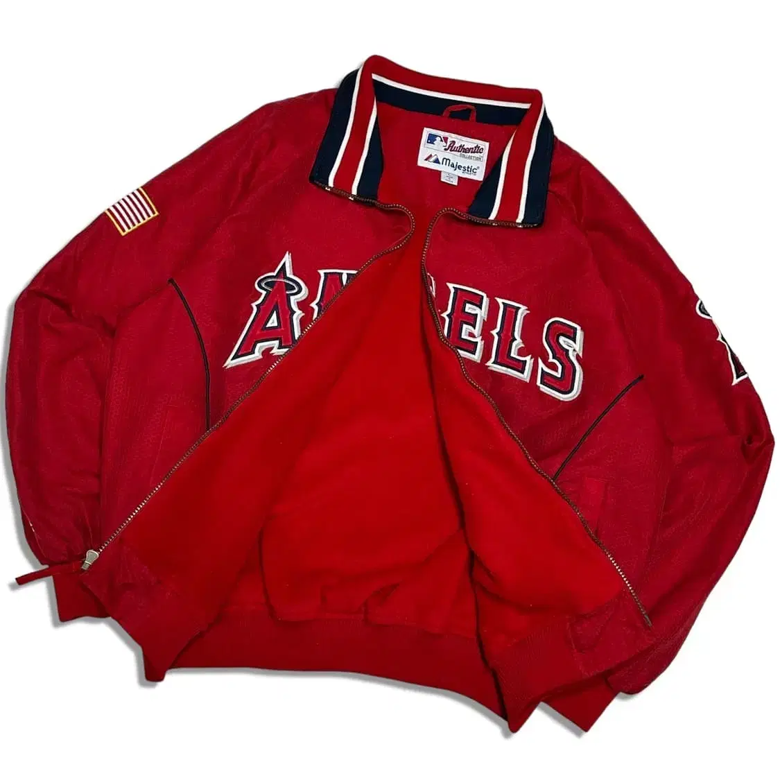 새제품 ANGELES 마제스틱 MLB JACKET RED 남자 2XL