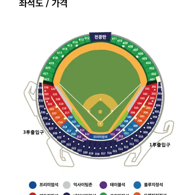 포스트시즌 준플레이오프 5차전 3루 익사이팅 1열 연석