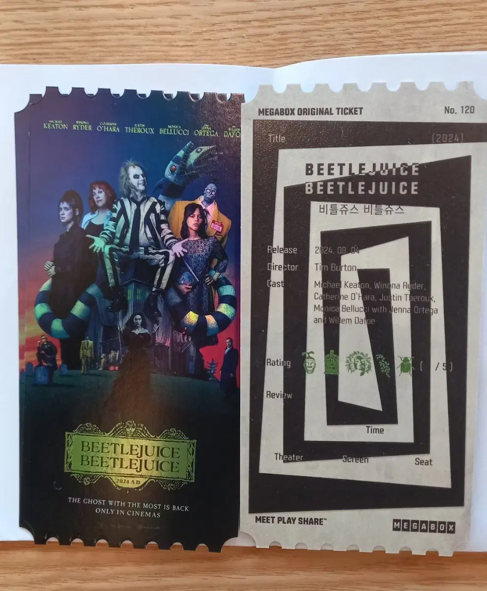 Beatlejuice Original Ticket Art Card