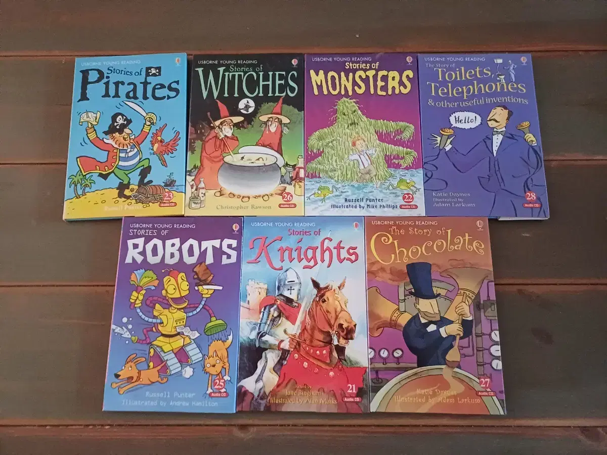 8 Usborne Young Readers Series English books with audio