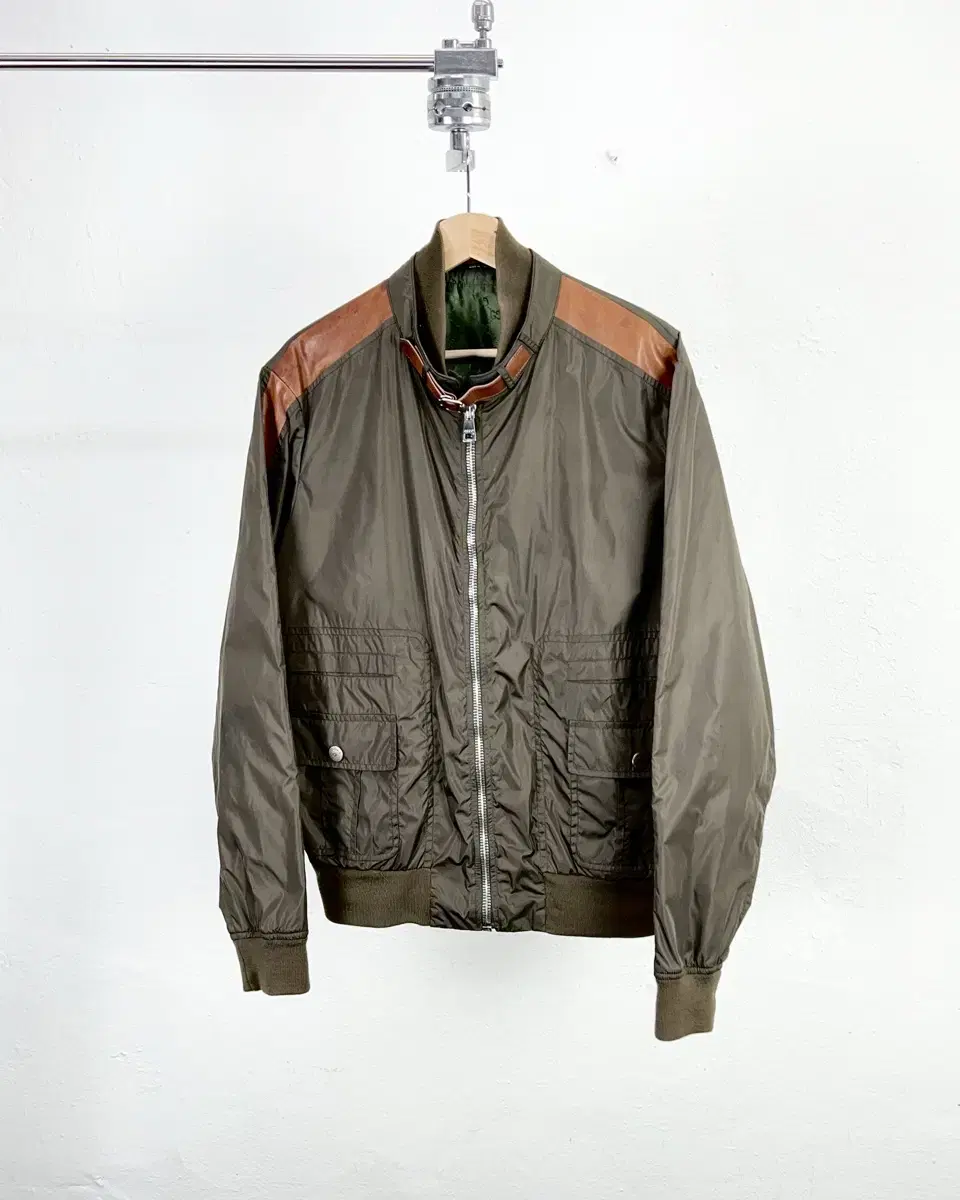 Gucci Deep Brown Belted kara Sheep Leather Sleeved Polyimide Jacket