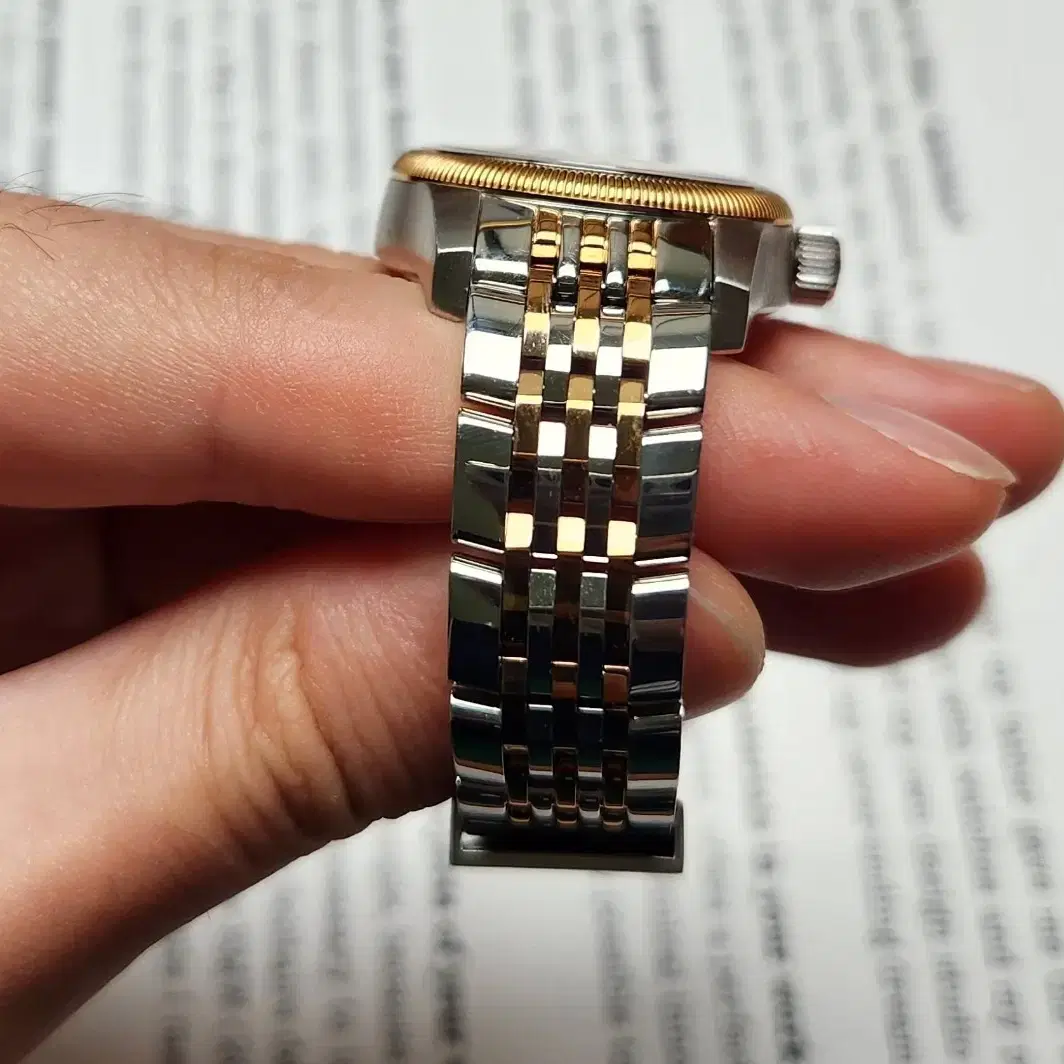 오리스 빅크라운 포인터데이트 코인베젤 로즈골즈 여성용 브슬 ver.