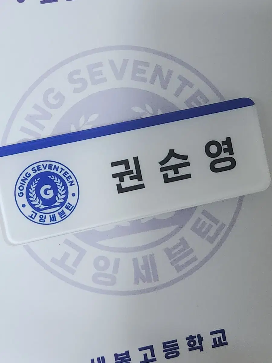 공굿 세븐틴 호시 명찰 세봉고 자석