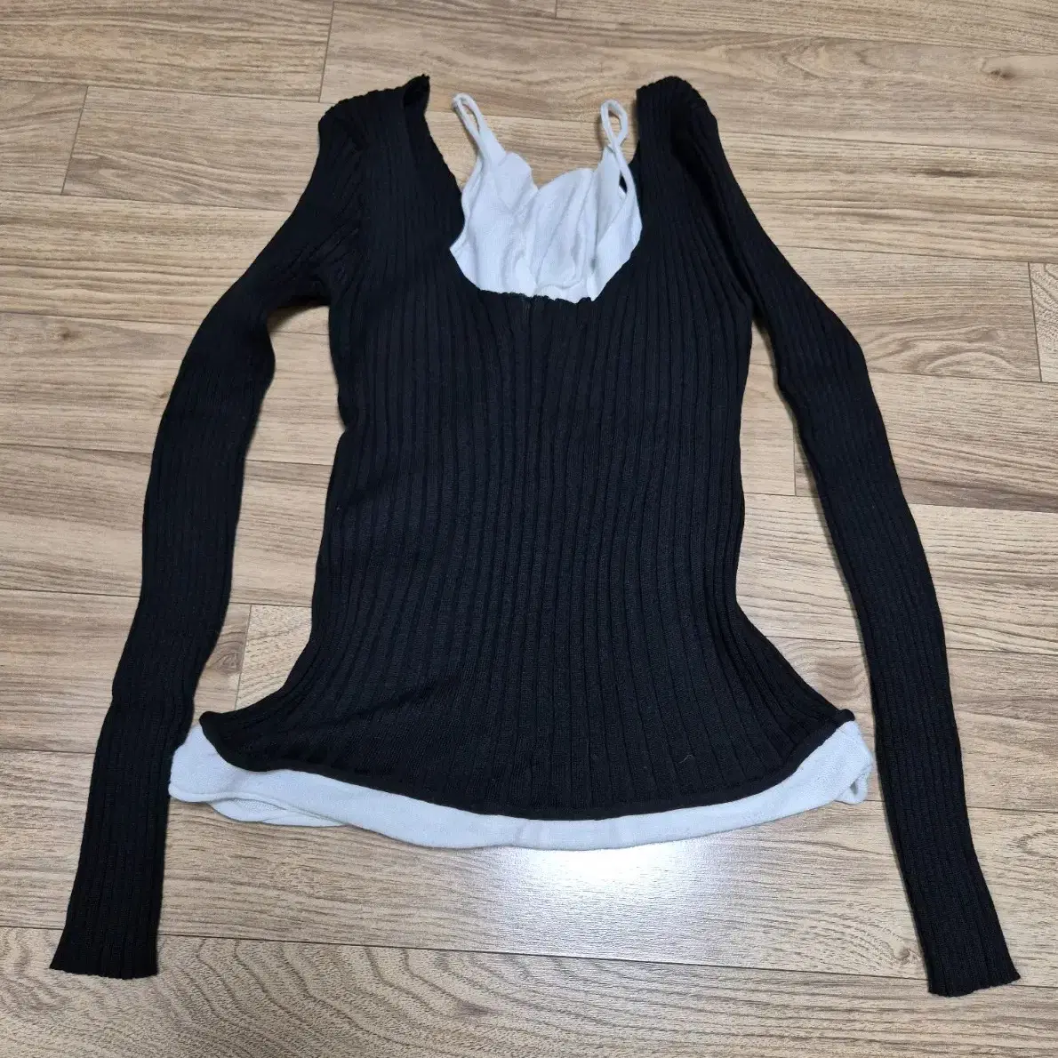 루루서울 karin layered top (black)