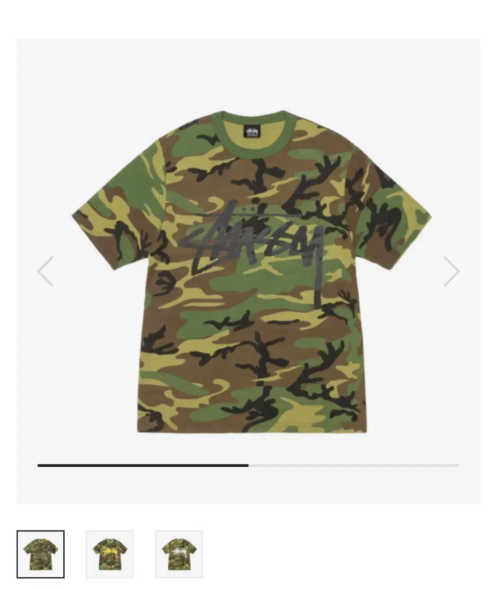 스투시 Stock Camo T-Shirt Camo Black