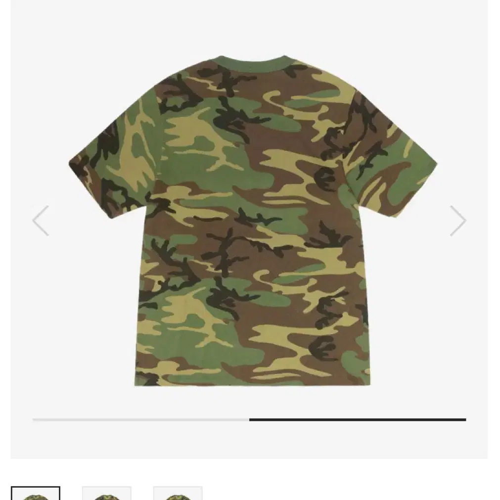 스투시 Stock Camo T-Shirt Camo Black