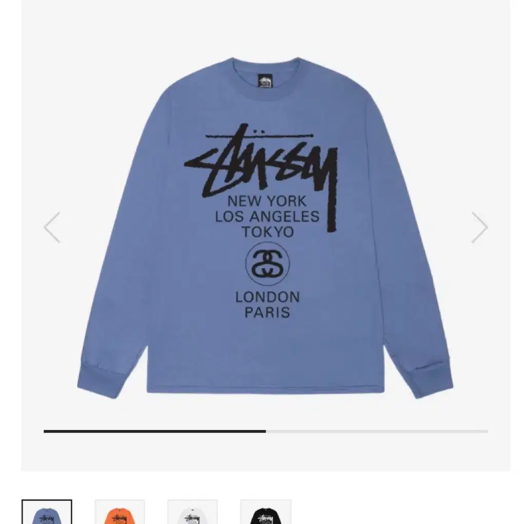 스투시 Stussy World Tour LS T-Shirt Storm