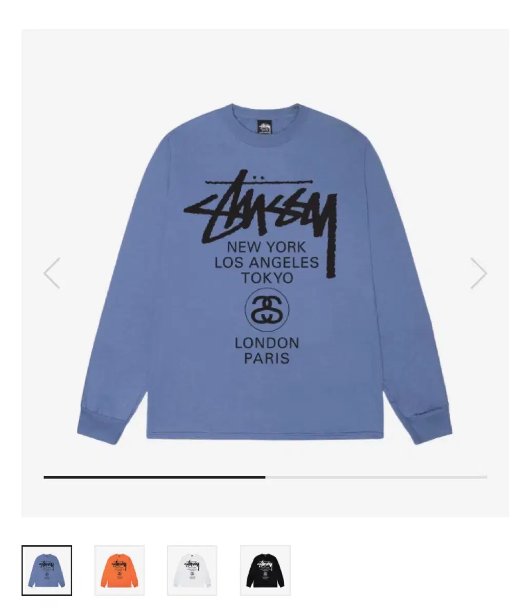 스투시 Stussy World Tour LS T-Shirt Storm