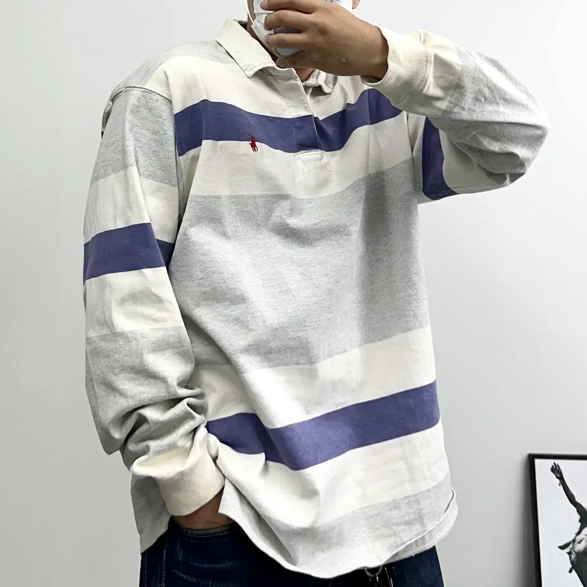 USA 폴로 럭비티 카라티 긴팔티