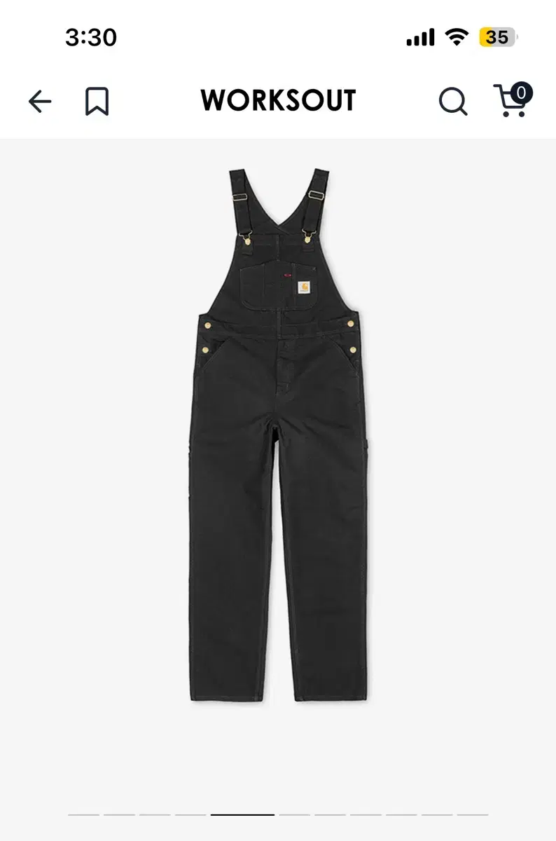 [30/32] Calhart WIP Overalls Black