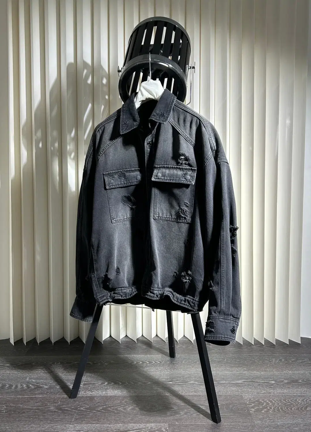 [UTC]23FW Junji Damage Destroyed Denim Jacket