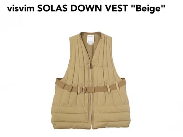 [3]비즈빔 SOLAS DOWN VEST "Beige"