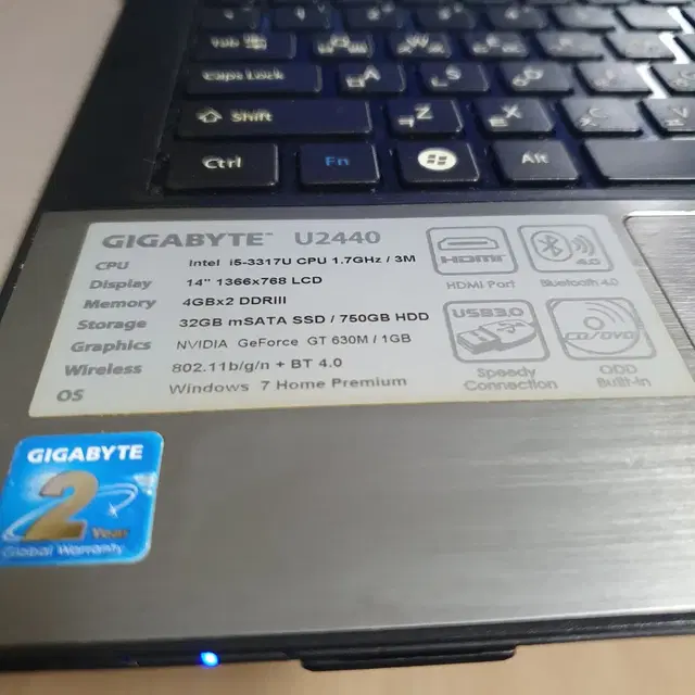 Gigabyte 인텔 i5 노트북 지포스 게임 사무용