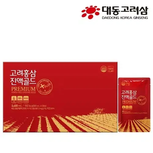 대동고려삼 고려홍삼진액 골드(6년근) 80mlx30 x3BOX