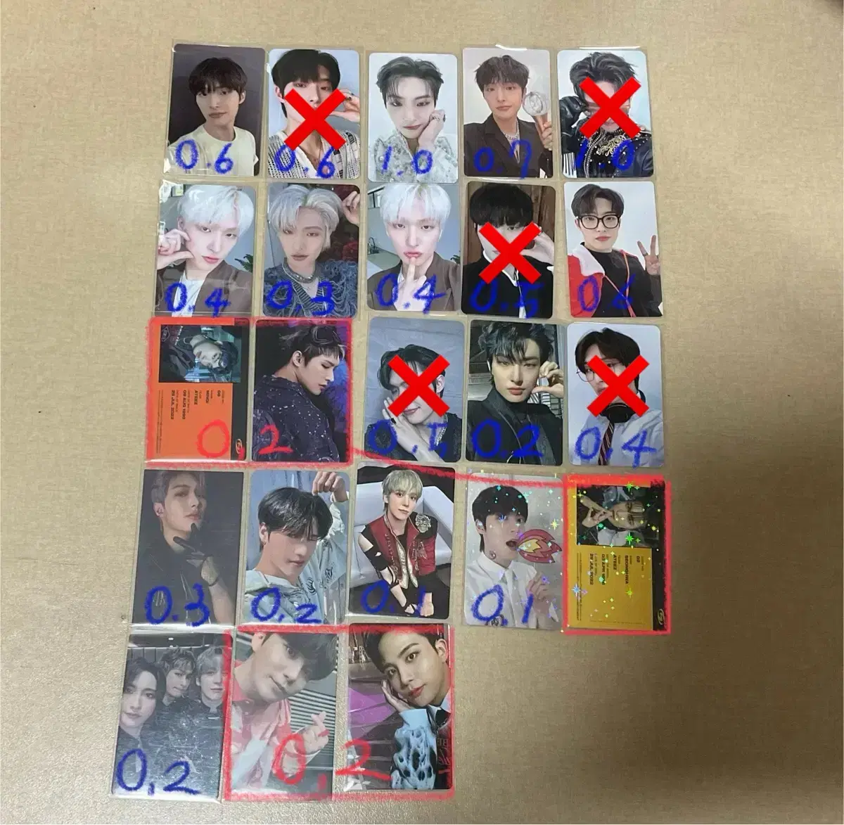 ateez photocard photocard wts