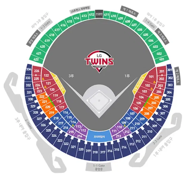 준PO 5차전 LG KT 1루 네이비석 통로 303블럭 10열 통로4연석