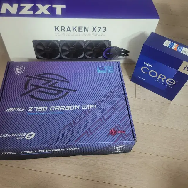 인텔 i9 13900K+Z790+크라켄 X73 일괄