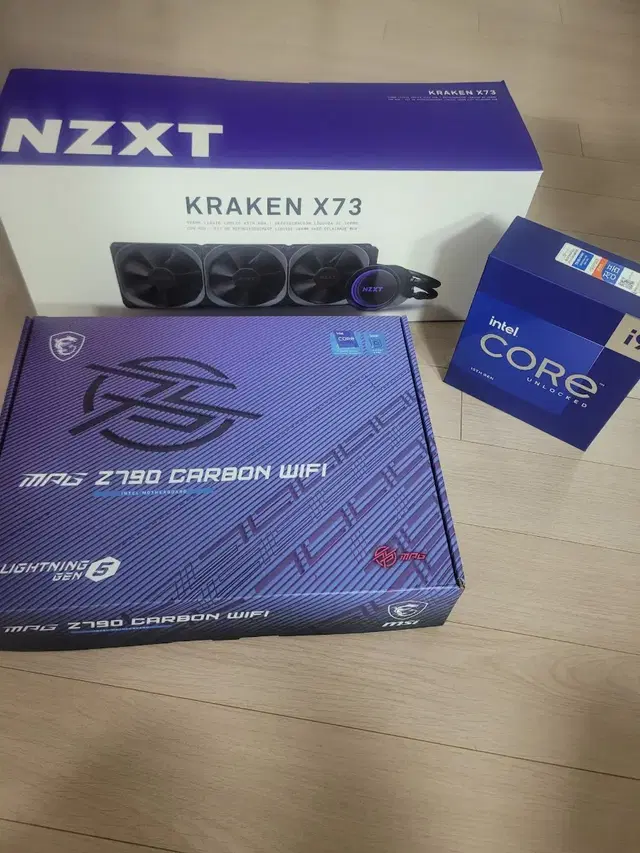 인텔 i9 13900K+Z790+크라켄 X73 일괄