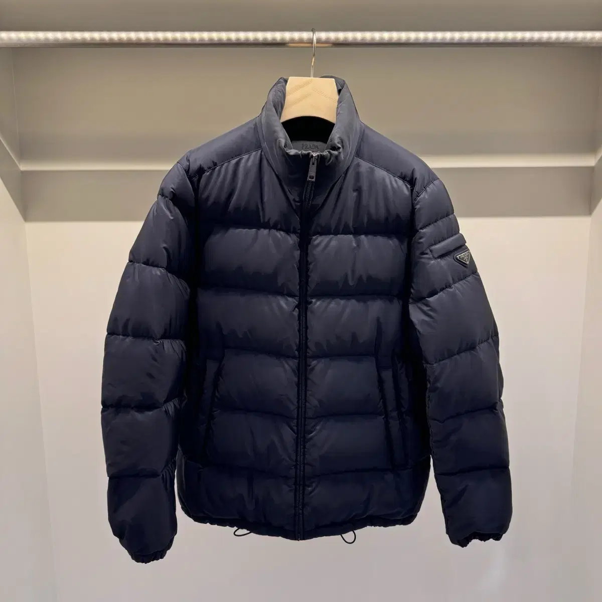 Prada Triangle Logo Puffer Padded Dark Navy/50