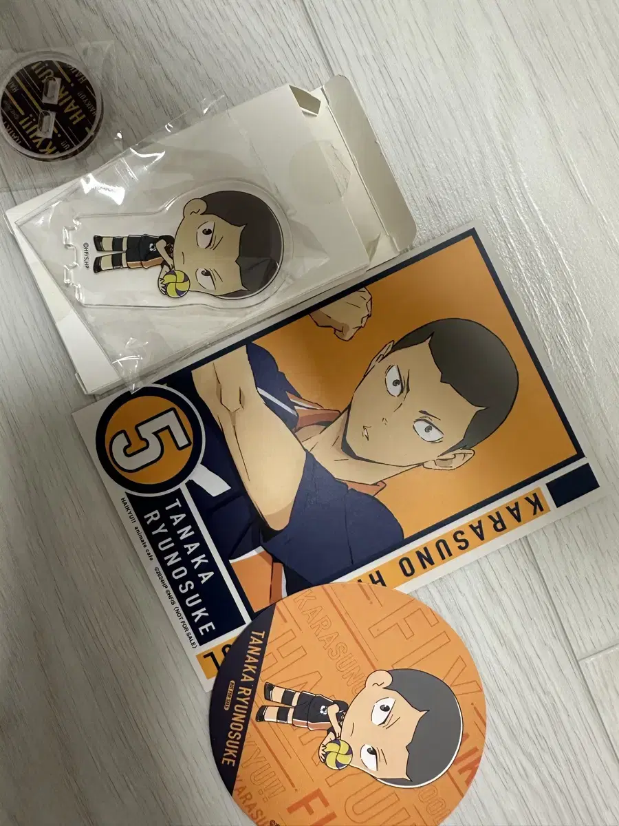 Haikyuu Tanaka Ryunosuke Collaboration Cafe SD Mini acrylic Coaster Jiryu