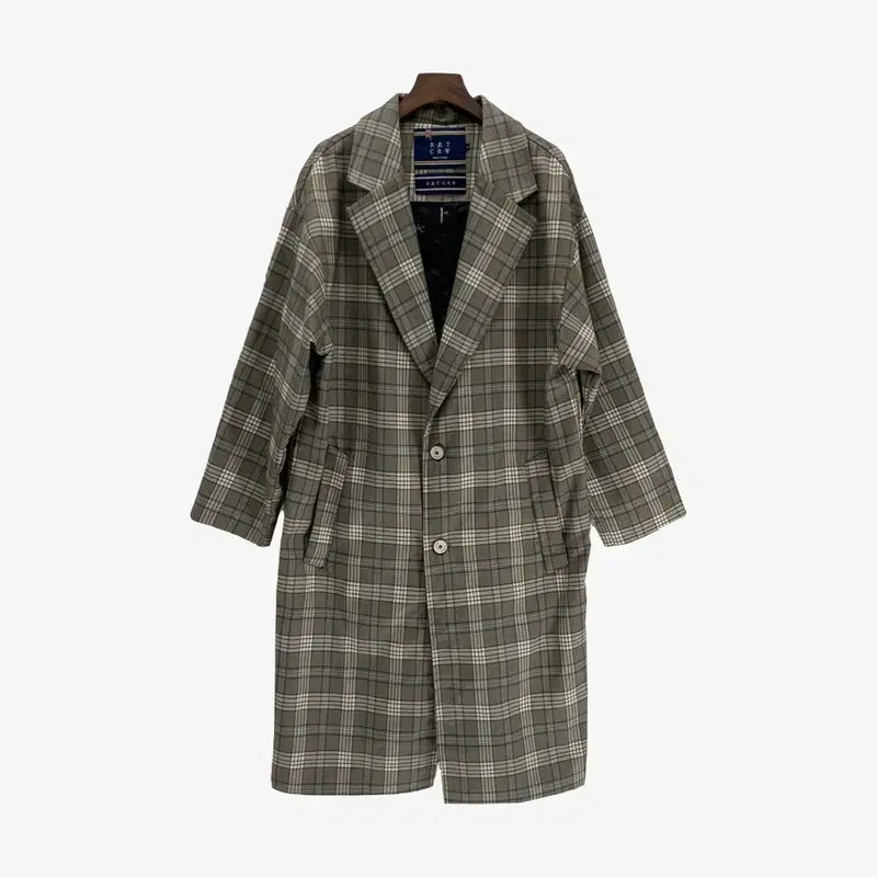 (S) Romantic Crown Check Coat Brown MH24A0411