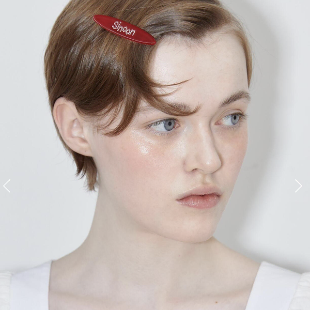 시눈 logo round hairpin red 시눈 헤어핀