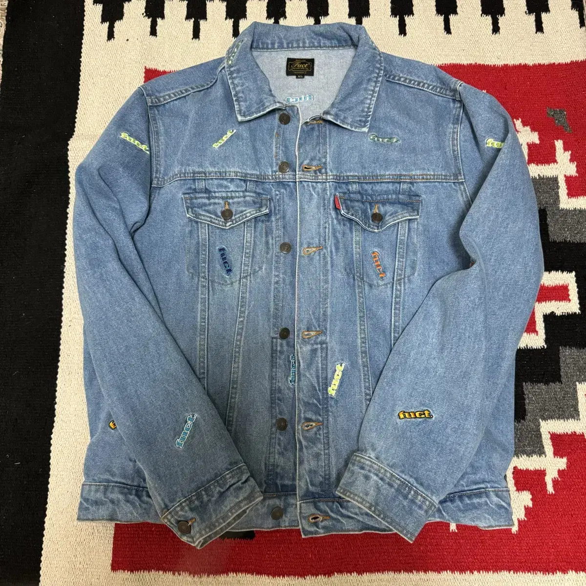 [XL] 퍽트 데님 자켓 Fuct Denim Jacket