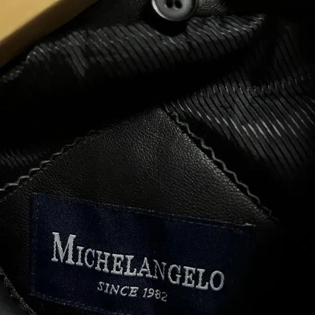 100-105 MICHELANGELO 올드스쿨 레더 양가죽 코치자켓 정품