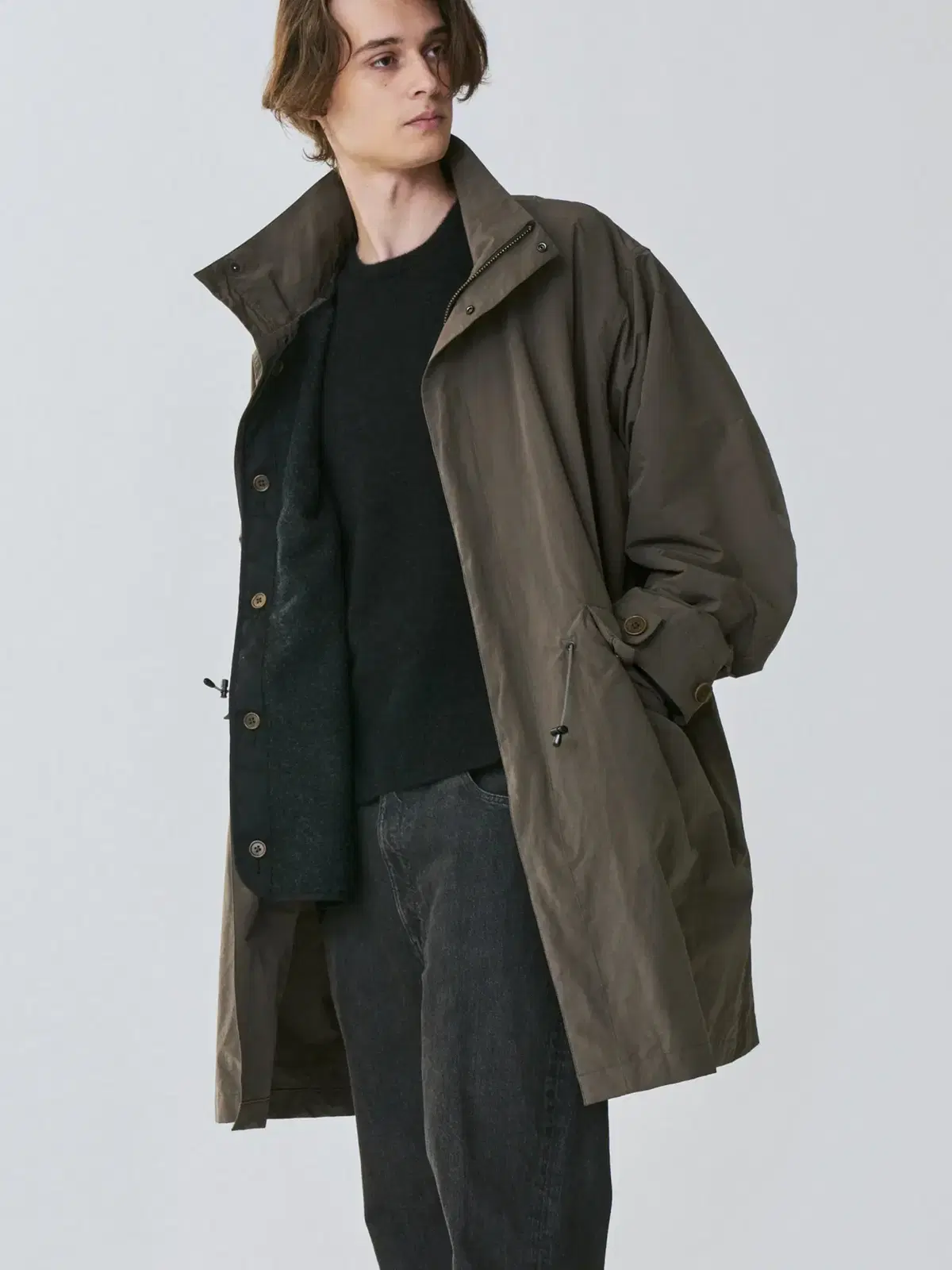 [40] Captain Sunshine 23FW Wheat Coat (Black Olive)