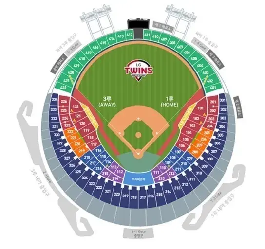 LGvsKT 1st lew outfield single-seat aisle