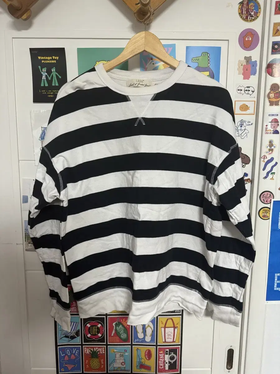 H&M L.O.G.G. Striped long-sleeved T-shirt size L