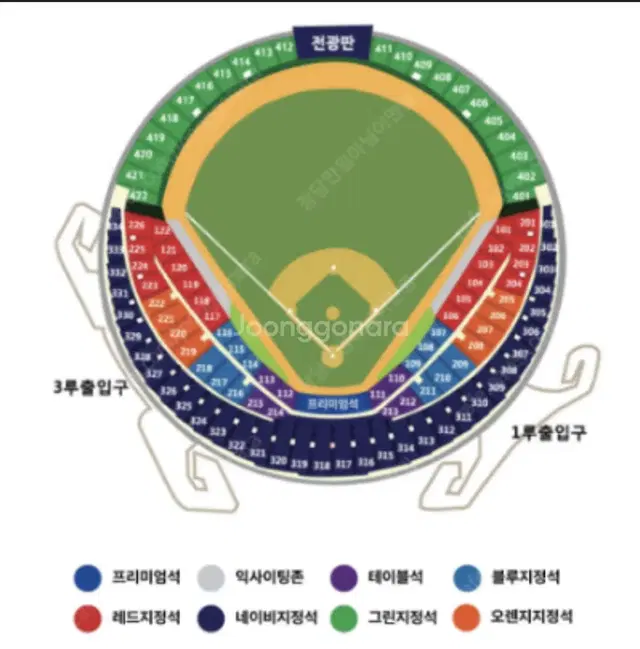 준플레이오프 2차전 KT vs LG 1루 오렌지석 통로2연석팝니다