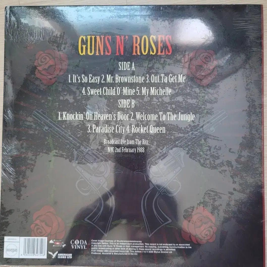 guns and roses LP  수입