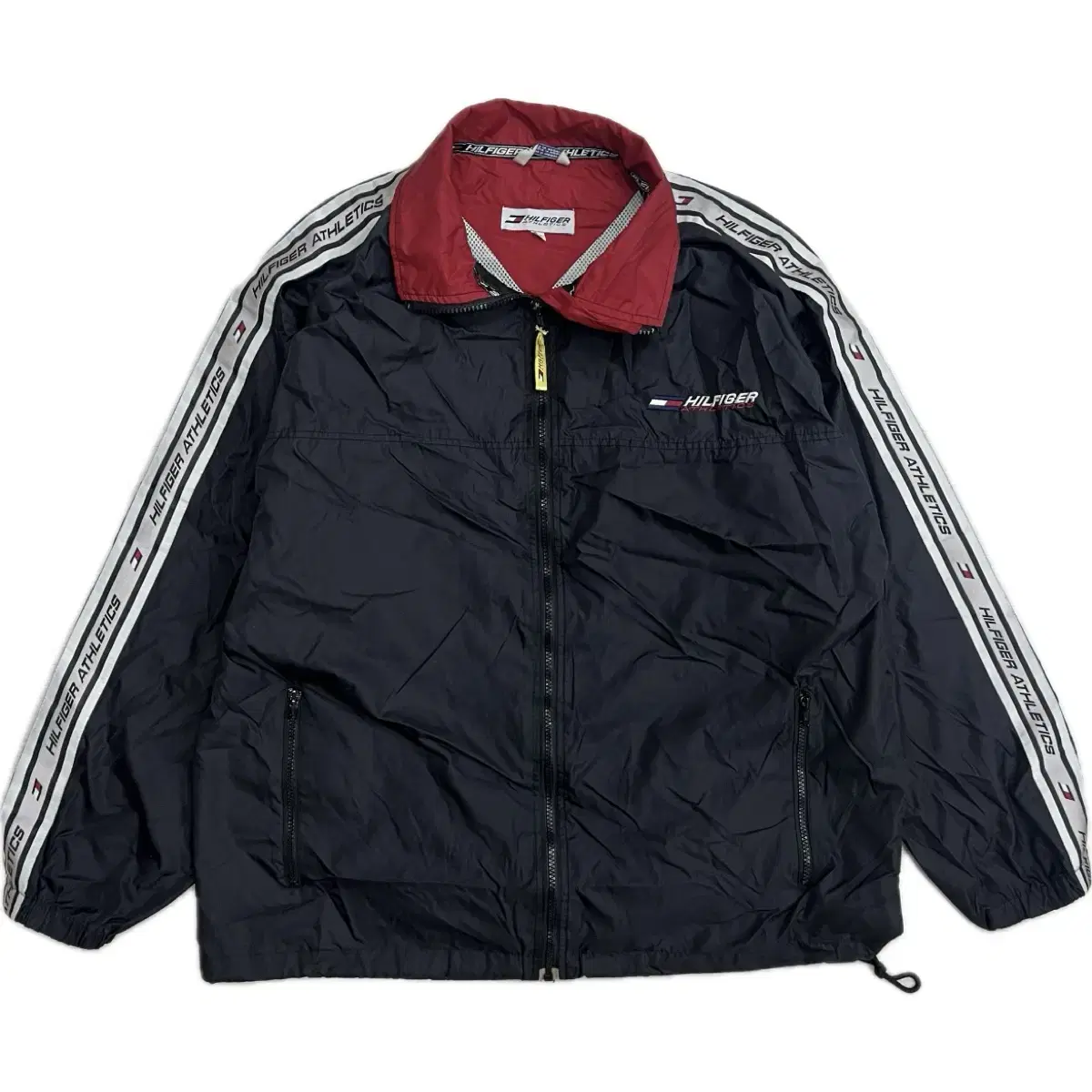 Tommy Hilfiger Old School Windbreaker Jacket size 110, approximately 2XL