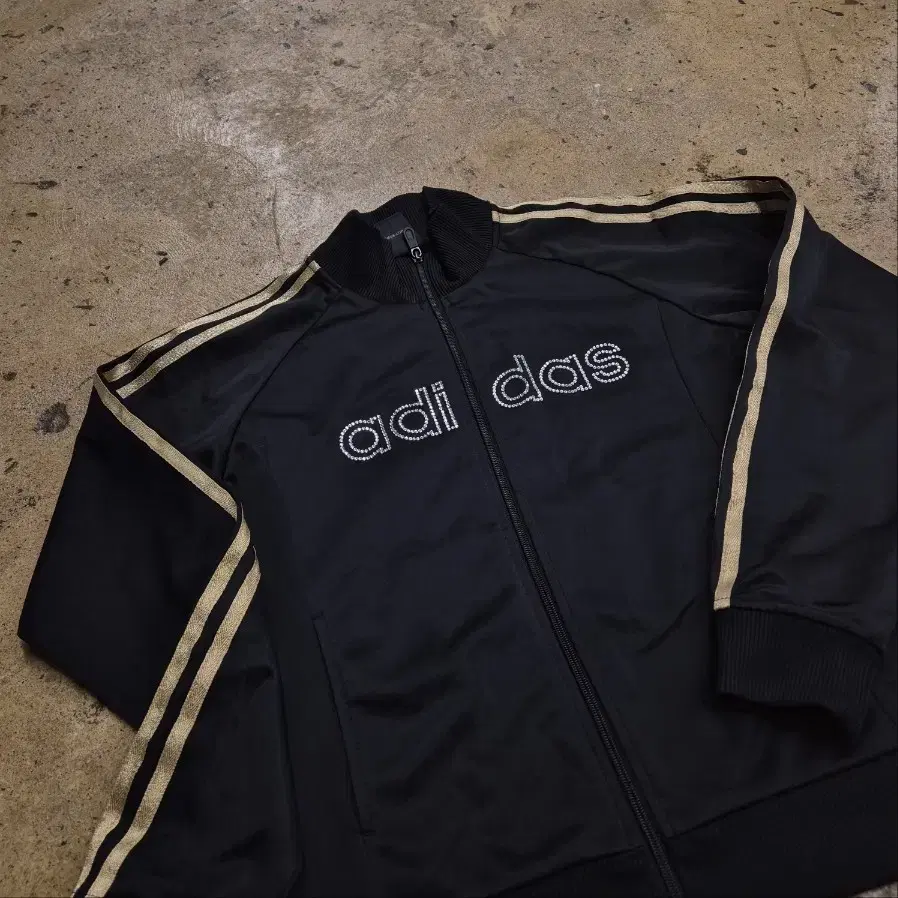 [ Genuine/90,Black+Gold ] Adidas Y2K Cubic Track Top Jersey