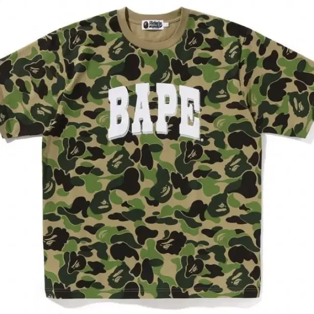 베이프 bape camo relaxed fit bape logo tee