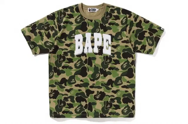 베이프 bape camo relaxed fit bape logo tee