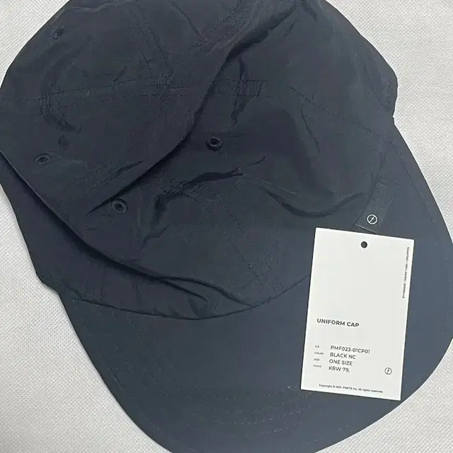 [SS23]UNIFORM CAP / BLACK NC  모이프 유니폼볼캡