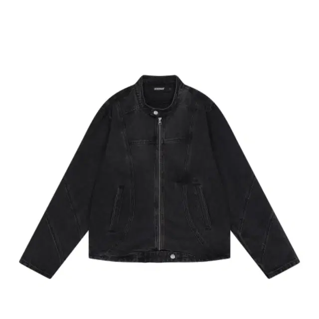 도미넌트 Curved Biker Denim Jacket_Black 판매