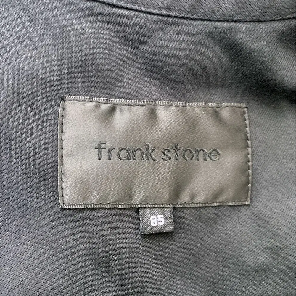 프랭크스톤 Frank stone 레터링 셔츠 자켓 뒷버튼 블랙