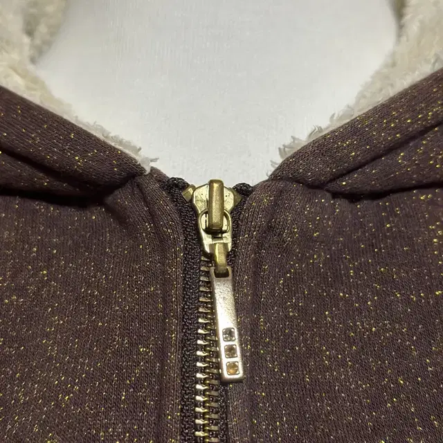 Adidas glitter brown hoodie zip up