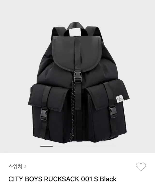 택포) 스위치 CITY BOYS RUCKSACK 001 S Black