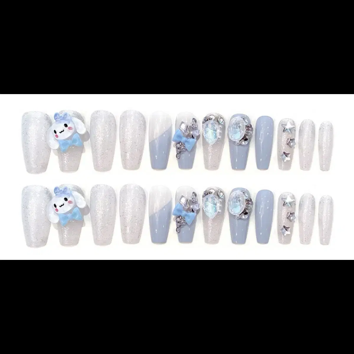 [인스턴트 네일팁] 시나모롤 파츠 포인트 네일팁 (24pcs)