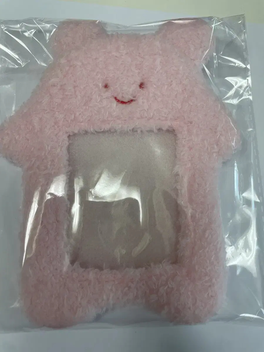 pink furry photocard holder photocard holder rabbit photocard holder pokasleeve photocard holder