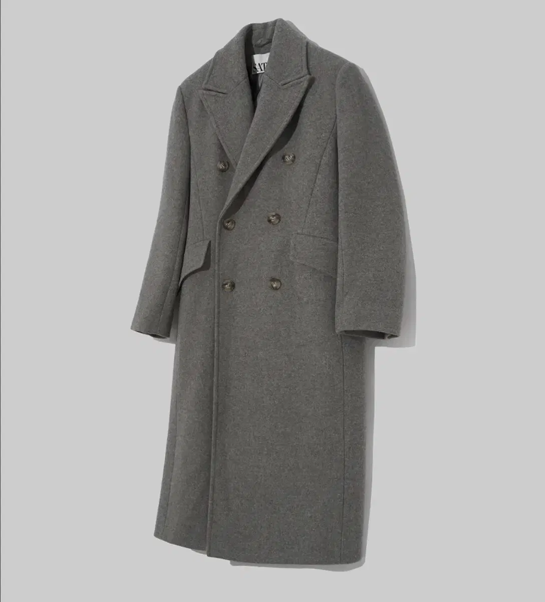 [Setter] Edinburgh Classic Double Breasted Coat Steel Gray M