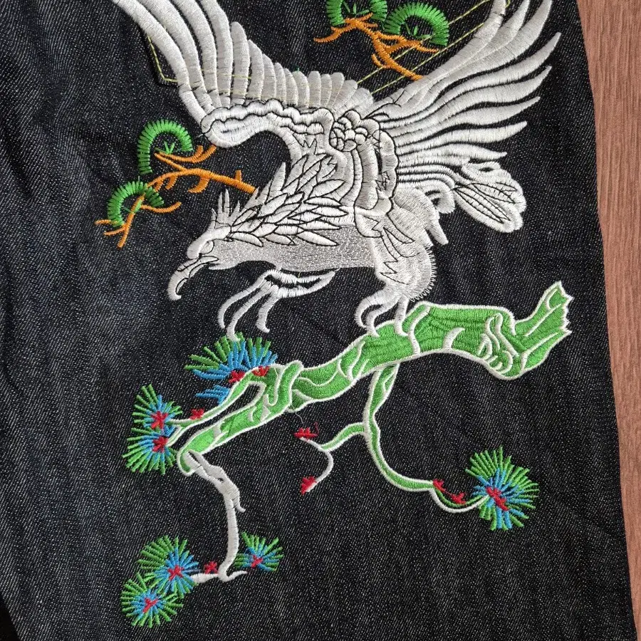 Evisu 에비수 eagle embroidered 셀비지 데님 팬츠