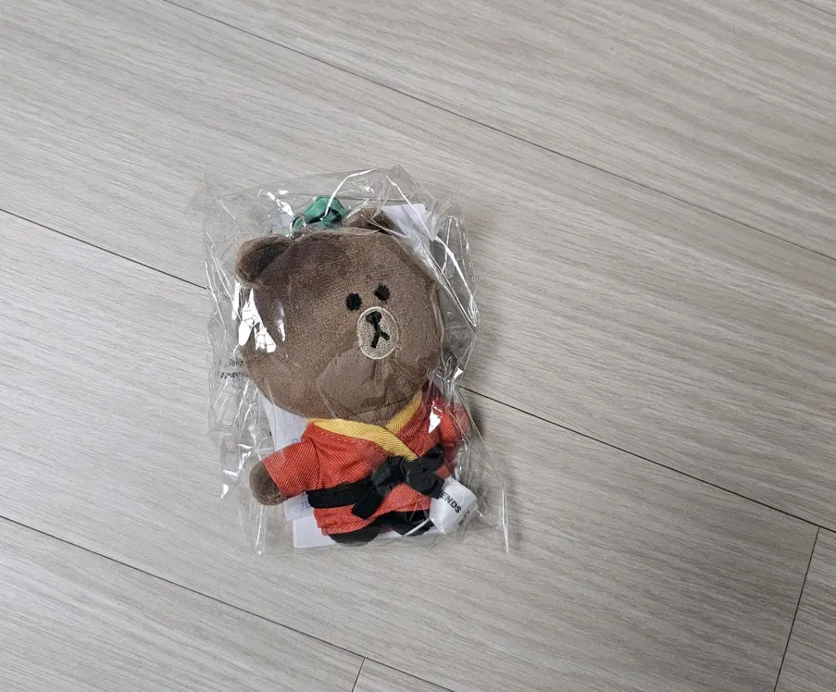 Line Friends Kung Fu Panda Brown Doll Keyring