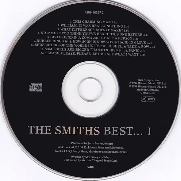 The Smiths - Best ...I (CD) 유럽반 민트급 중고