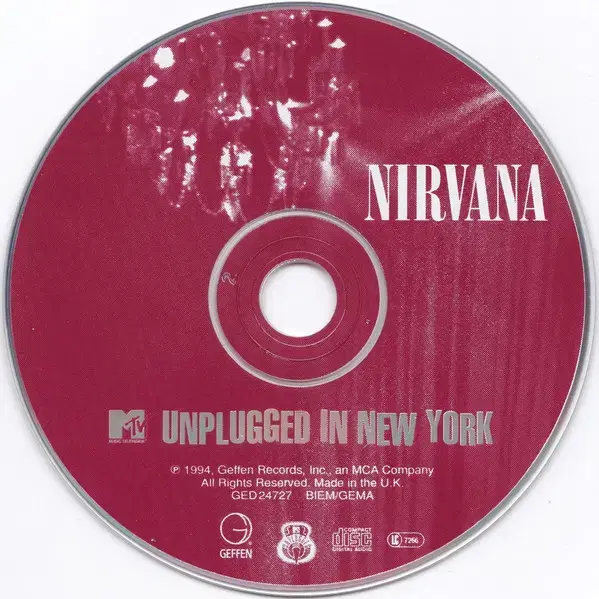 Nirvana - MTV Unplugged (CD) 영국반 민트급 중고