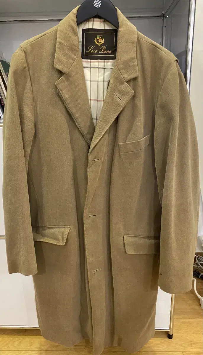 Loro Piana STORM SYSTEM 100% curtain khaki vahn coat